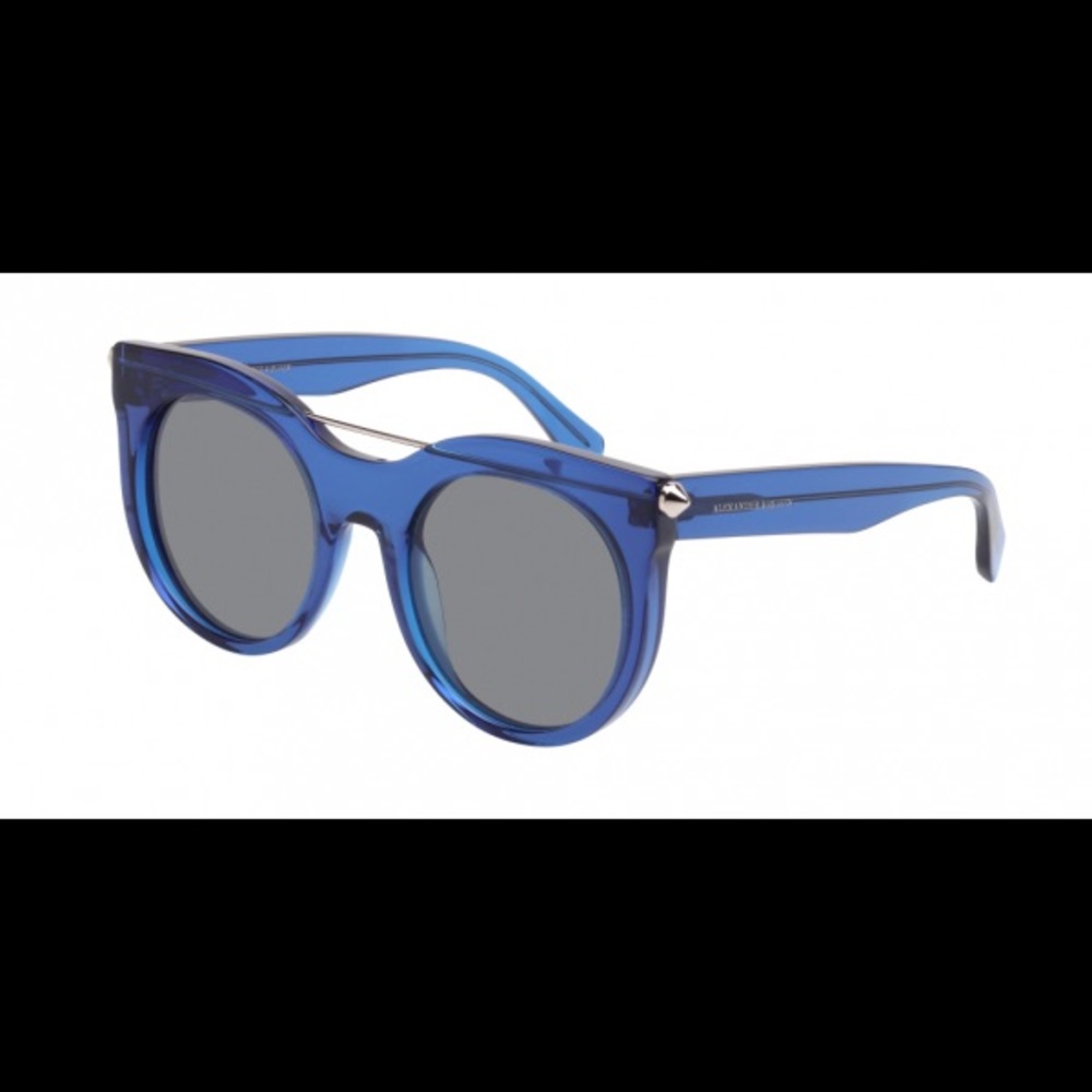 ALEXANDER MCQUEEN AM0001S 006 BLUE SUNGLASSES